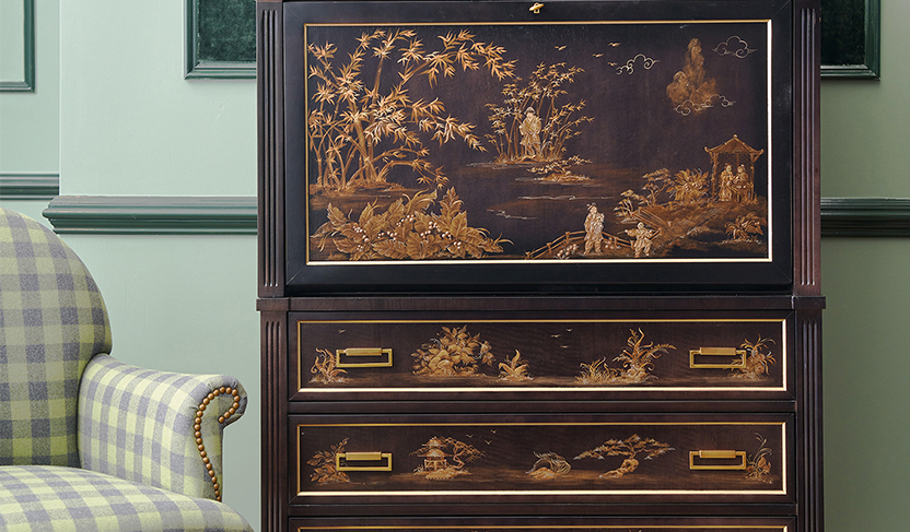 Chair with a side table