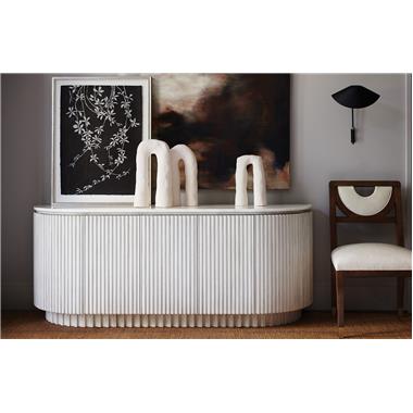 HC8691-70 Maxime Console base shown in optional Weathered White paint with
HC8691-80 Maxime Stone Top and HC8535-02 Half Moon Dining Side Chair with
Hand Painted Sabots shown in standard Truffle finish.
