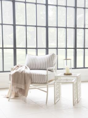 HCD8900-24-W Haret Loung Chair & HCD8985-W-STK Haret Nesting Tables