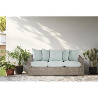 HCD8700-80 - Yara Sofa, 
Cushion Type: Welted, 
Fabric 1: HC409-72 Grade:70, 
Fabric 2: HC402-12 Grade:40, 
Fabric 2 - Placement: All Over Welt
Seat Cushion Fill: Dry-Tech Spring, 
Throw Pillow Fill: Dry-Tech Fiber, 
Finish- Greystone Weave